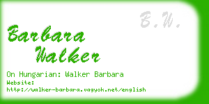 barbara walker business card